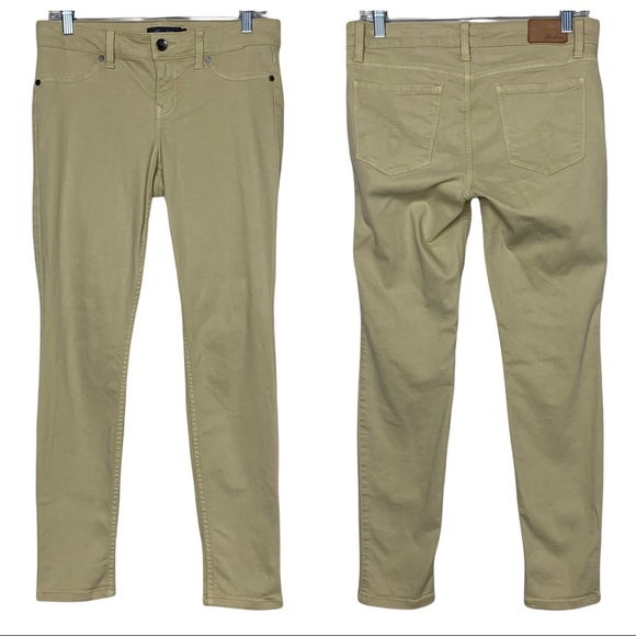 Level 99 Pants - Level 99 Janice Ultra Skinny Light Pastel Yellow Stretchy Low Rise Skinny Pants